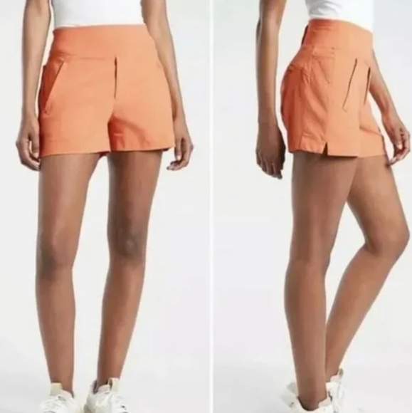 Athleta Dusty Apricot Color Trekki North Shorts - Picture 9 of 9